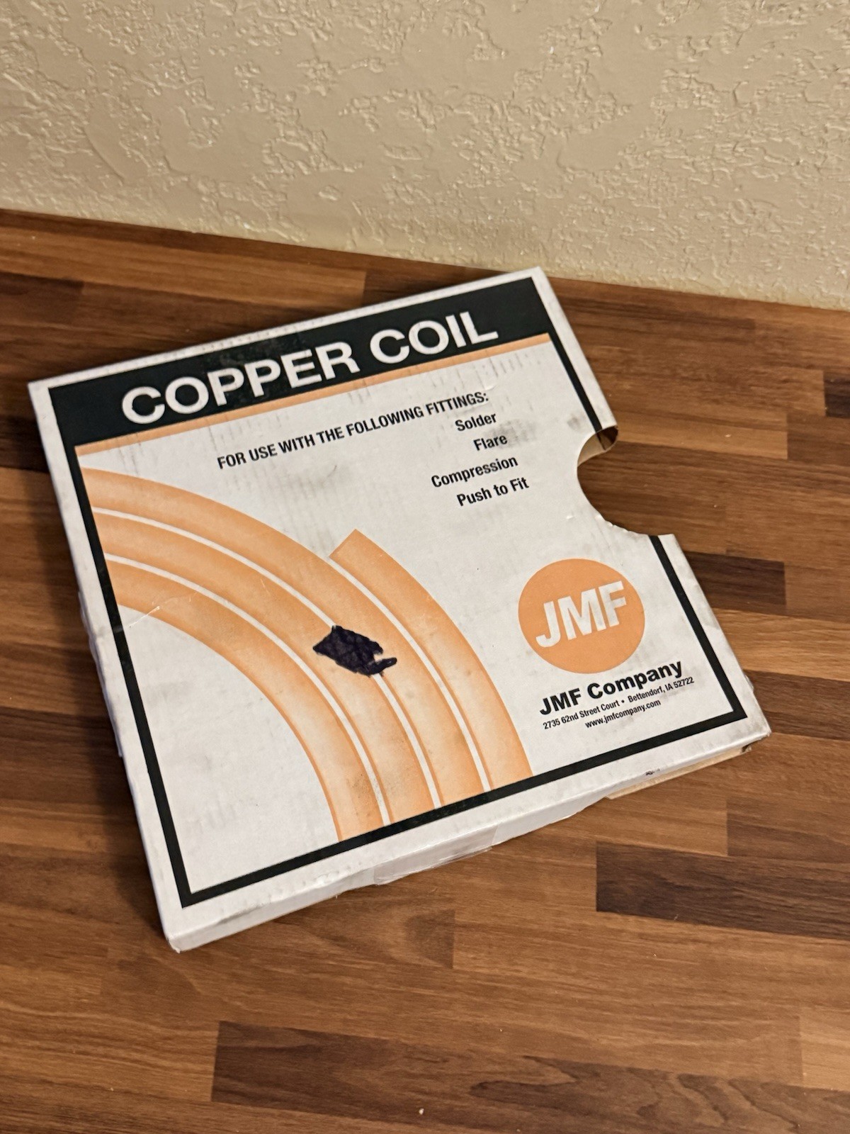 JMF Company 1/4 in. OD X 20 ft. L Copper Type Utility Coil Tubing