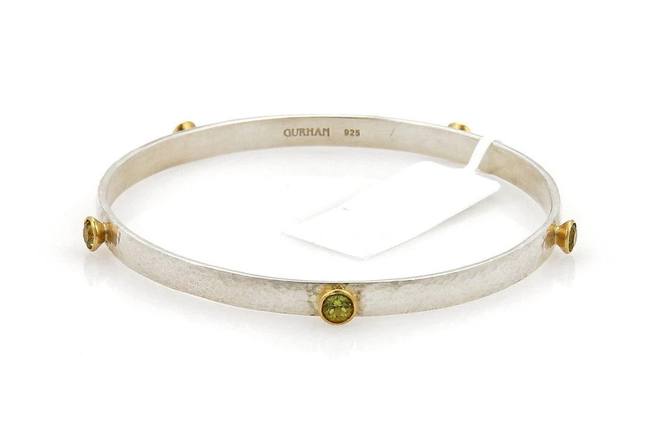 Brazalete Gurhan Skittle Topacio Caqui Superpuesto Oro Esterlina y 24k Foto 2 de 4