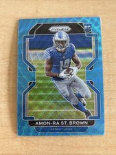 2021 AMON-RA ST BROWN Rookie Blue Wave Panini Prizm 62/199 Lions RC