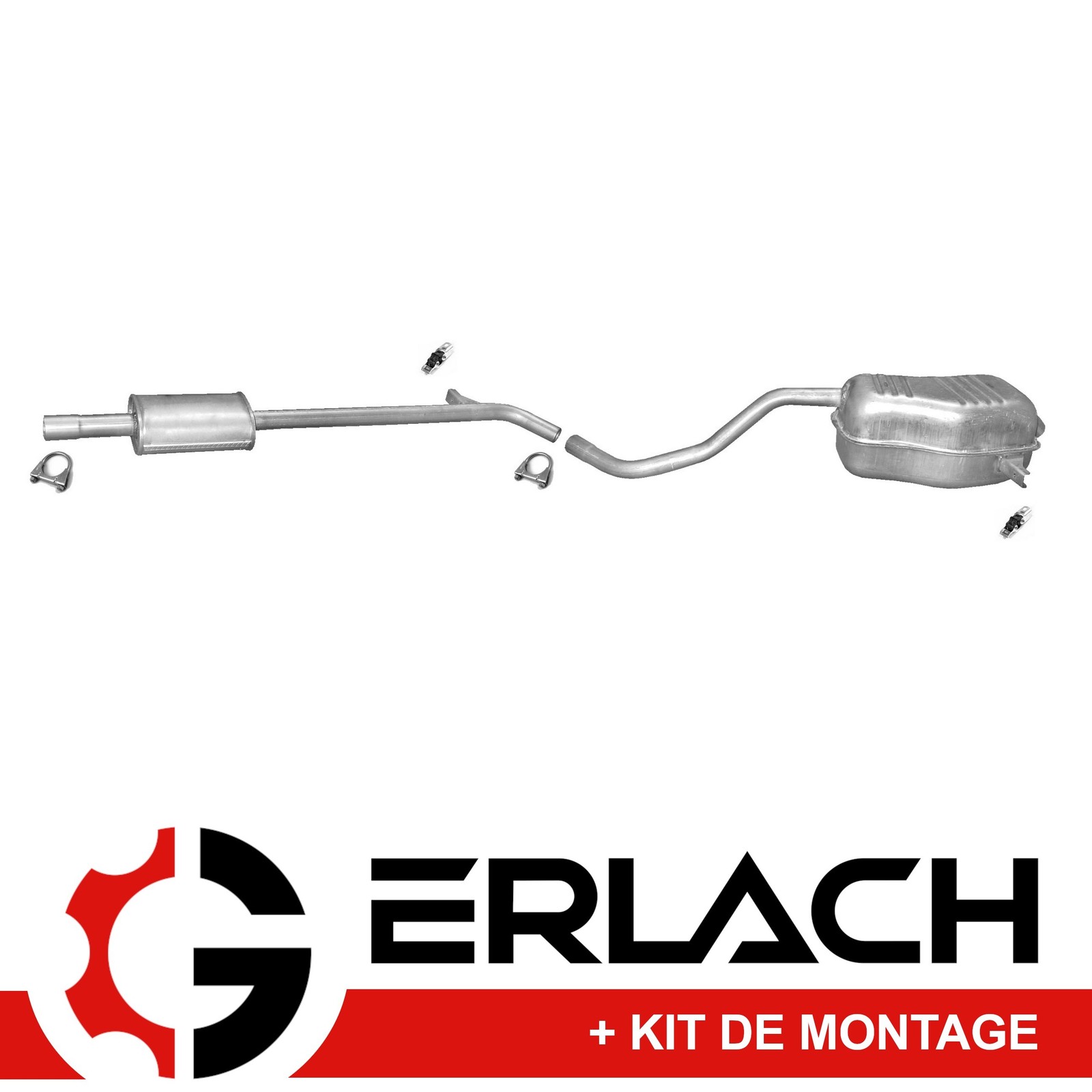 Silencieux echappement Clio et Grand Modus 1.2i 1.4i 16V 3885 en acier