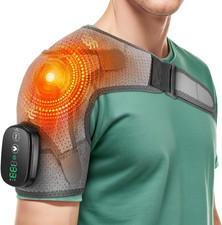 Cordless Shoulder Heating Pad, Shoulder Massager for Pain Relief Deep Tissue, He