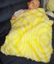 Fuzzy Soft Hand-crocheted Baby Blanket