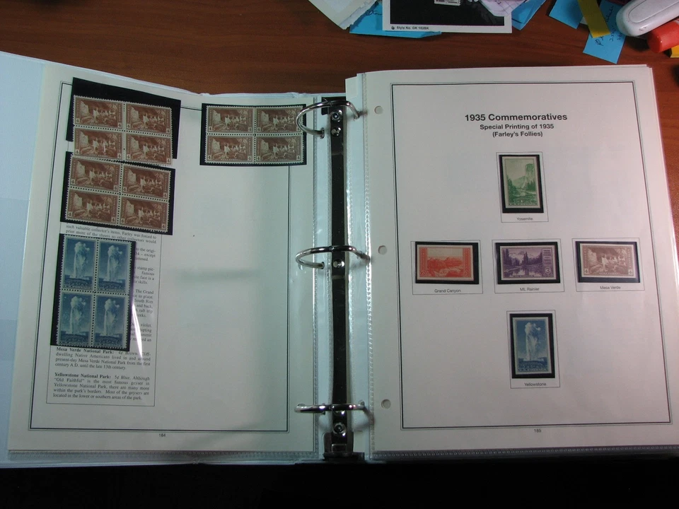 US Stamp Album of Plate Blocks Read note on description H345 Book 1 - Image 3 of 4
