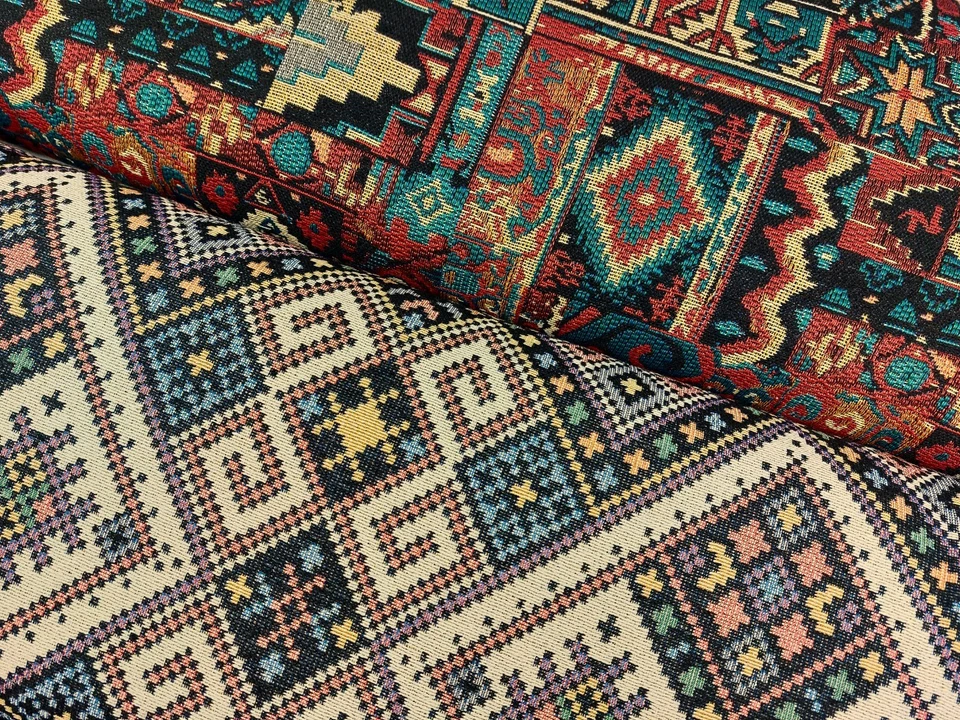 MARKENLOS 0,5 m Dekostoff Gobelin strapazierfähig weich Boho Vintage Stoff Meterware