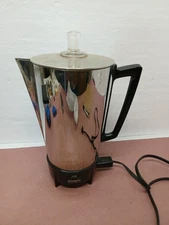 Presto Coffee Percolator Vintage PK03B Super Speed 12 Cup  MCM Complete