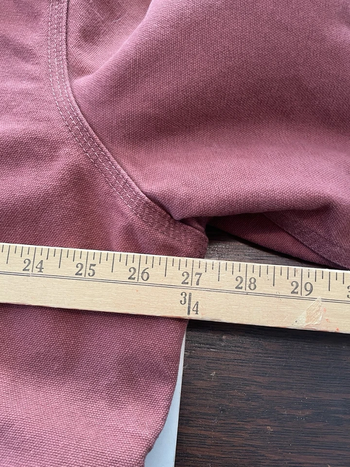 Carhartt Sherpa Lined Duck Canvas Zip Jacket women’s 2 XL Hooded Pink WJ141 work - Image 2 of 4