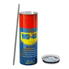 WD40 20Oz Stainless Steel Vacuum Double Wall Insulated Tumbler with Lid & Straws