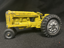 Vintage Hubley Yellow Diecast Tractor Metal 5 1/4 inches Made in USA Kiddie Toy
