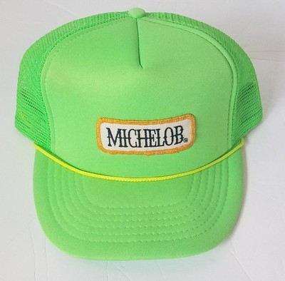 Vintage Green Michelob. Snapback Mesh Truckers Hat.  With Patch.  Needs Cleaning