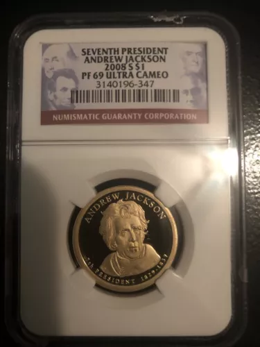 2008-S $1 Dollar Andrew Jackson PF69 Ultra Cameo 7th President NGC  #508-008