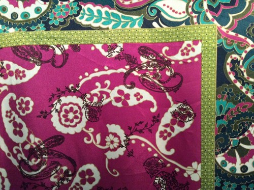 Paisley flower floral silky satin fabric panel 28" by 59", sold by the panel - Picture 7 of 12