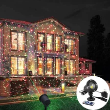 Christmas LED Moving Laser Projector Light Xmas Party Outdoor Landscape Lamp