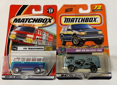 Matchbox Lot of 2  Volkswagen VW Transporter / Delivery Vans 1967