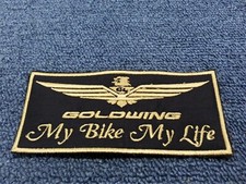 PATCH TOPPA RICAMATA AQUILA GOLDWING GL1800 "MY BIKE,MY LIFE"12x5CM-TERMOADESIVA