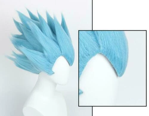 Dragon Ball Vegeta Goku Super Saiyan Синий Косплей Парик Короткий Реквизит для Хэллоуина - Изображение 2 из 3