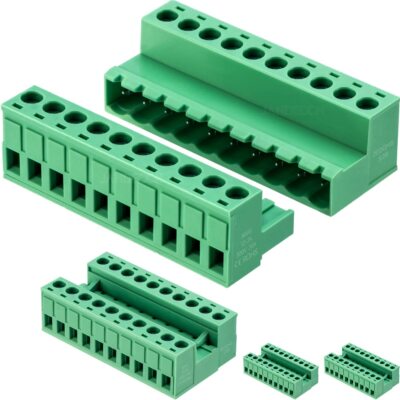 4Pcs 10 Pin 5.08mm Pitch DIY PCB Mount Screw Terminal Block Connector with 4P...