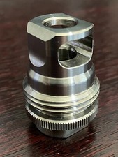 SiCo ASR Single Port Muzzle Brake - 1/2 x 28 - 9MM [AC5591] Raw Finish