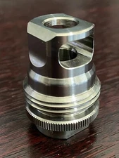 SiCo ASR Single Port Muzzle Brake - 1/2 x 28 - 9MM [AC5591] Raw Finish