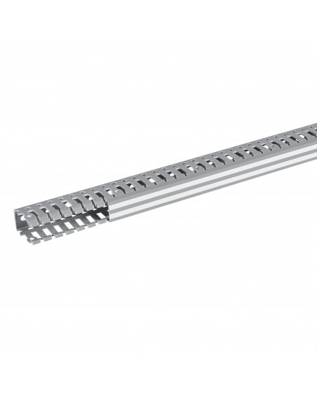 Goulotte Lina25 Legrand 25x40mm en PVC gris RAL7030 pour câblage d'armoire