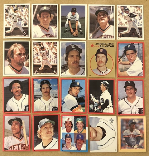 1981/82/83/84 Topps/Fleer Stickers Tigers Lot Of 20 - TRAMMELL GIBSON WHITAKER⚾️