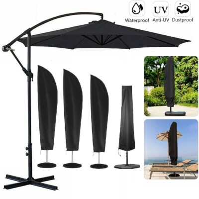 Heavy Duty Outdoor Patio Umbrella Protective Cover Waterproof Canopy 7-13'ft  | eBay