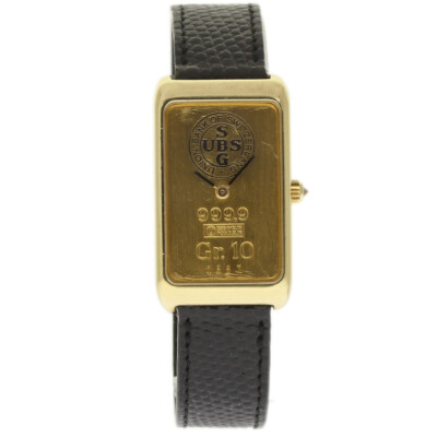 Corum 999.9 Pure Gold 10g Ingot Bar Wrist Watch Crocodile 2Year