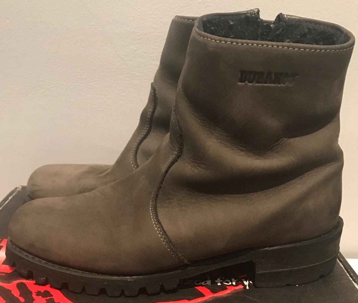 Authentic Durango 7” Gray Lug Zipper boots 10 D vibram sole  display picture 1