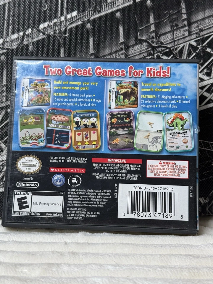 My Amusement Park Digging For Dinosaurs Game Pack For Nintendo DS CIB - Image 2 of 4