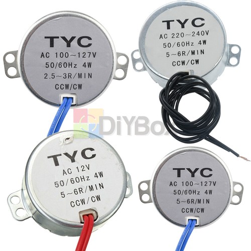 AC 12V/110V/220V 4W 50/60Hz Synchronous Motor 2.5/3/5/6RPM For Microwave TYC-50 - Picture 2 of 30