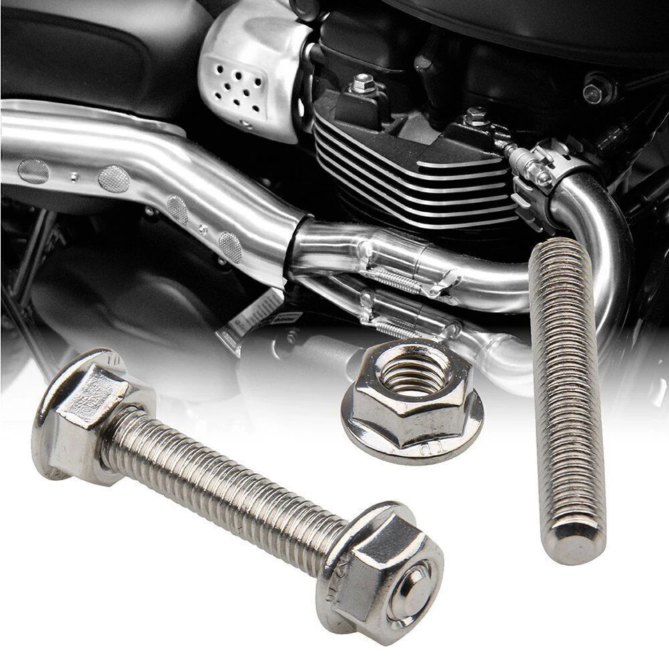 Tornillos de acero inoxidable para cabezal de colector de escape de 16 piezas para Ford 4.6 5.4 V8 F150 F250 Foto 4 de 4