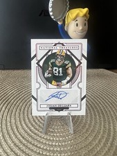 2020 National Treasures Jersey Number Red /81 Josiah Deguara #121 Rookie Auto RC