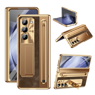 For Samsung Z Fold Hard PC Case Stylus+Pen Holder Stand