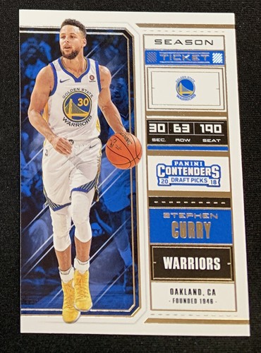 Stephen Curry #2 2018 Panini Contenders Most Valuable Contenders card