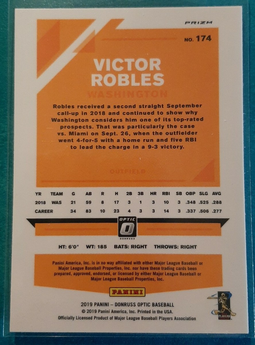 Victor Robles 2019年直書き直筆サインカード 世界に1枚限定
