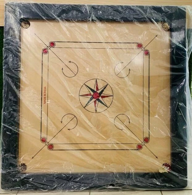 STRONG Carrom Board Coins & Striker Set Wooden Smooth Surface Gift Indian Games - Image 3 of 3