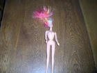 vintage Barbie doll pink rainbow hair head marked 1976 body marked 1966