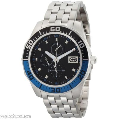 Marc Ecko The Equation Men's Stainless Steel Bracelet, Black Black Dial e14540g1