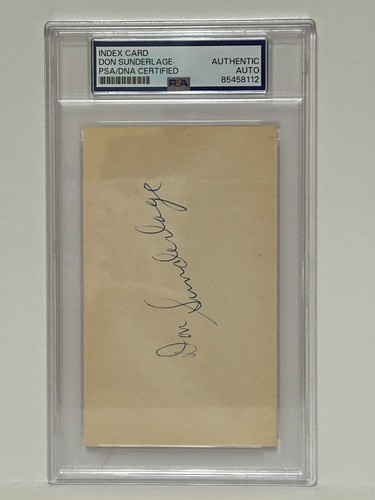 AUTOGRAPH DON SUNDERLAGE 3X5 - EXTREMELY RARE - MINNEAPOLIS - LOS ANGELES LAKERS