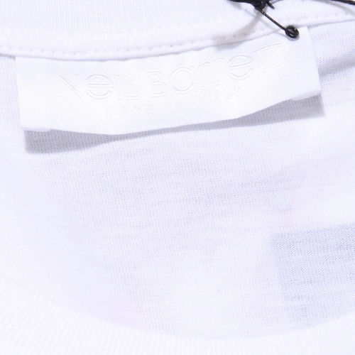 6052Y t-shirt uomo NEIL BARRETT SLIM FIT maglia white multicolor - Picture 4 of 4