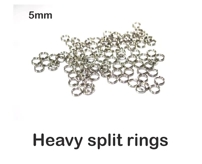 MK1TACKLE 5 mm starker Edelstahl Split Ringe Angelköder