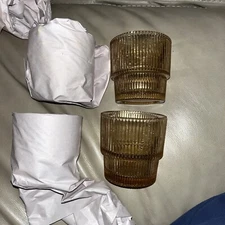 Vintage Ripple Stackable Glasses set of 4