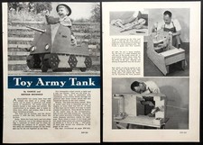 Sidewalk Army Tank 1942 WWII HowTo Build PLANS plywood construction