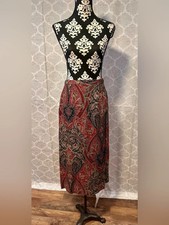 Vintage 90s Talbot s Petite Ornate Paisley wrap skirt size 10P