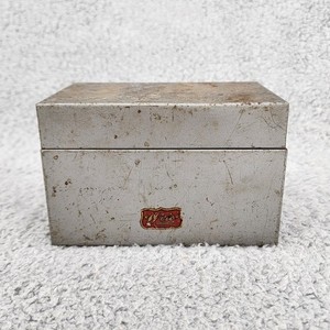 Vintage Metal Weis Index Card Holder MCM