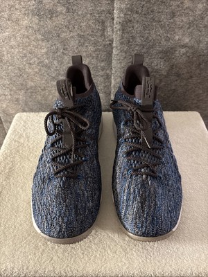Nike LeBron 15 Low Basketball Shoes - Navy Knit Upper Size 15 Airmax