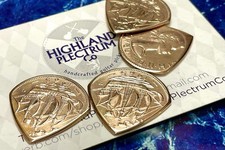 Gift Idea . One 1966 Elizabeth 2nd Half Penny Coin Guitar Pick. Lot 2