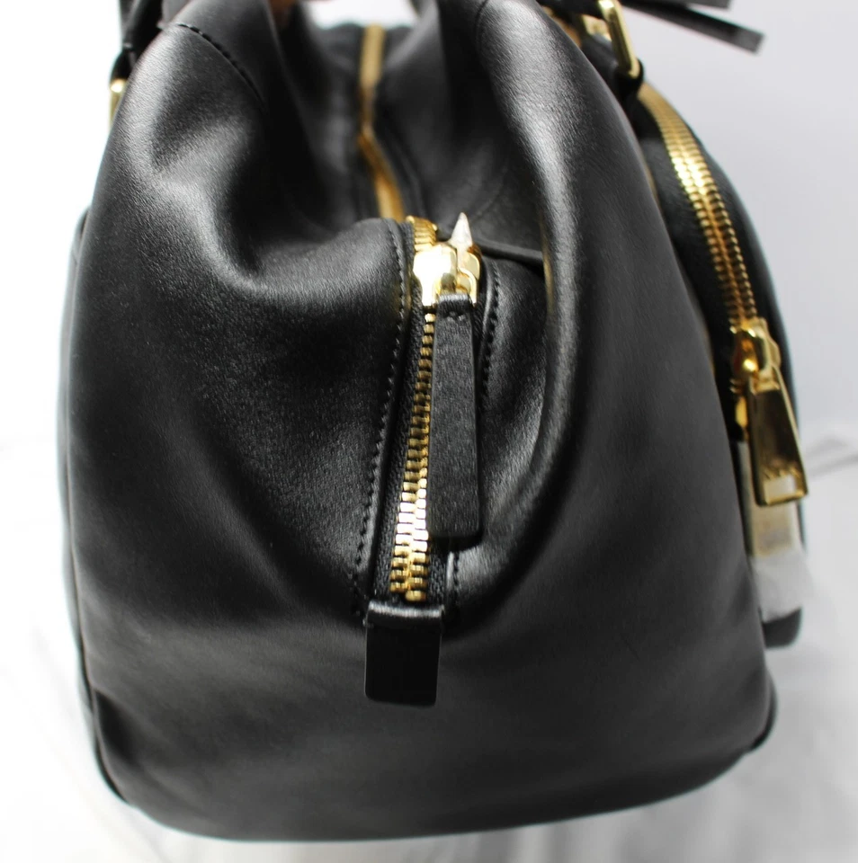 Bolso de Mano TUMI Adrian Voyageur Carryall 144798-1041 1066 Cuero Negro Flexible Dorado Foto 4 de 4