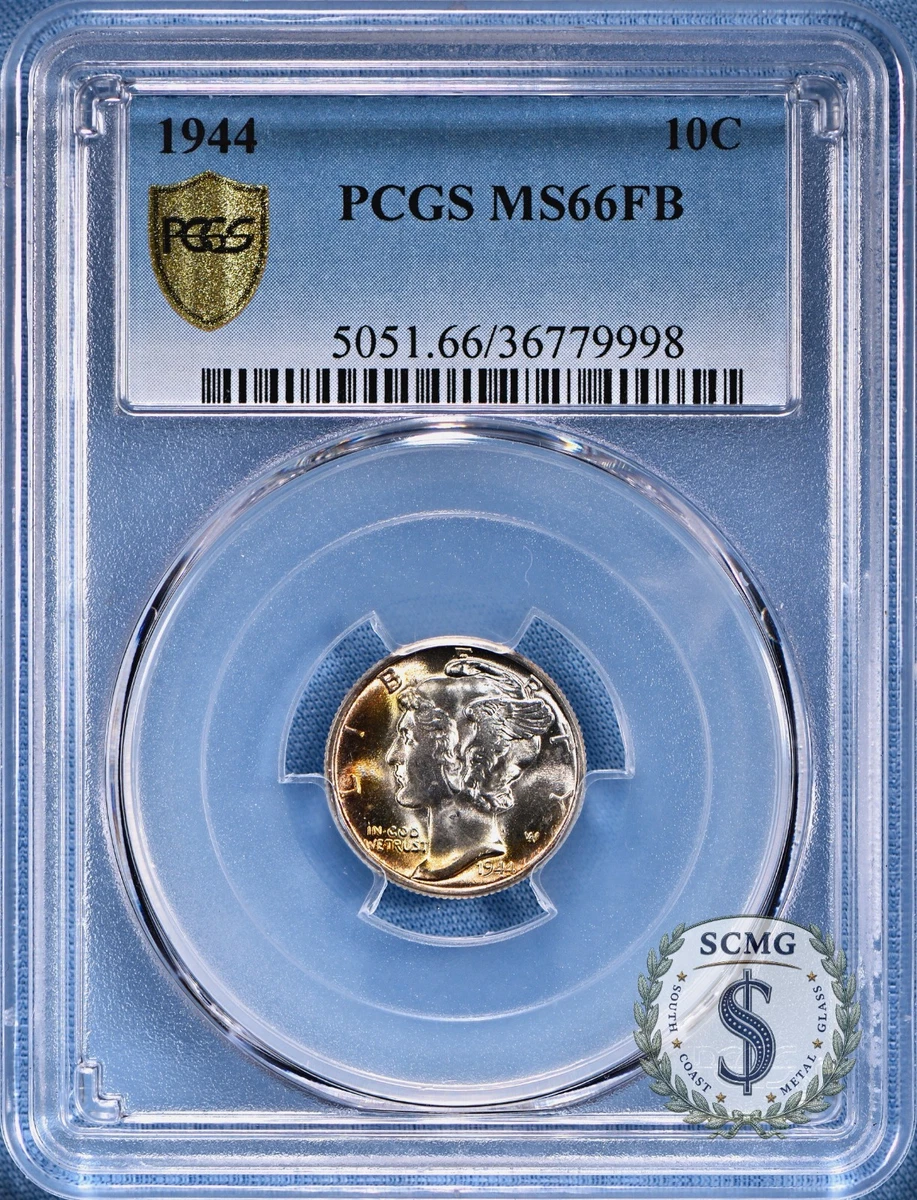 MS 66 Graded 1944 Year Mercury Dimes (1916-1945) for sale | eBay