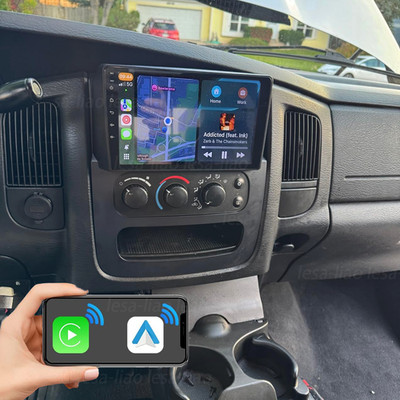 9'' Stereo Radio GPS Navi WiFi BT For Dodge Ram 2003-2005 CarPlay Android 15 32G