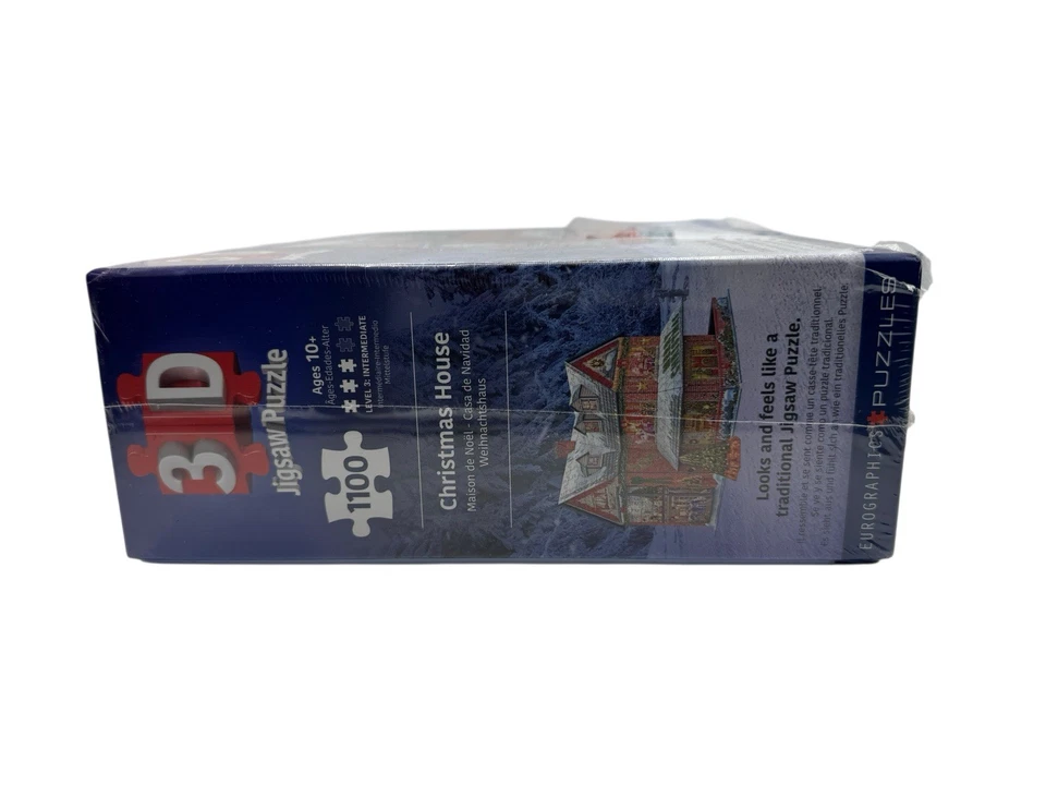 New~Eurographics 3D Christmas House Jigsaw Puzzle 1100 Piece Tear in Plastic - Image 3 of 4